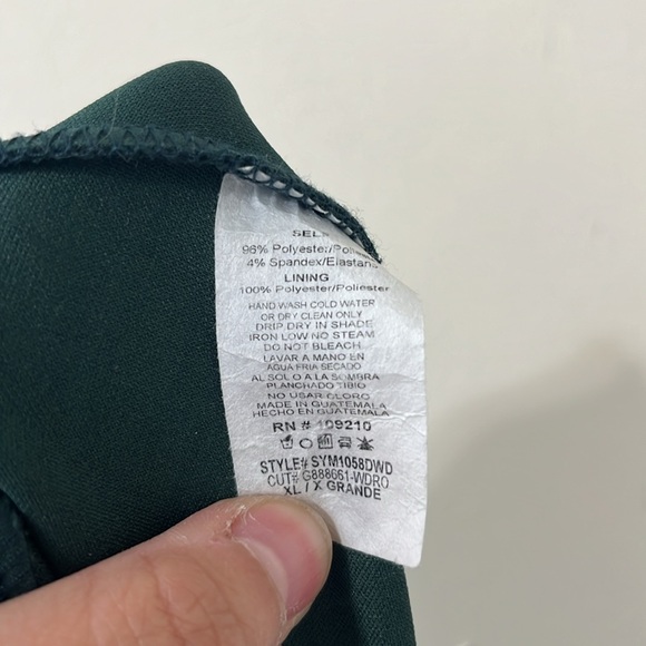 Windsor Kaia Strapless High Slit Formal Dress Hunter Green Size XL - Picture 11 of 11